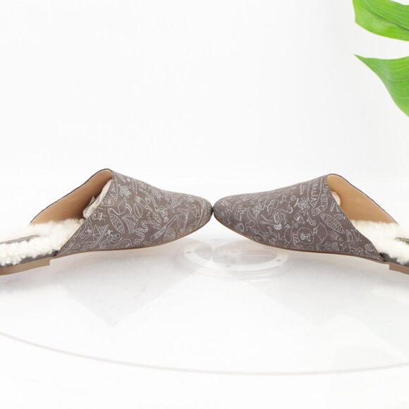 Australia Luxe Collective Womens Marcos Mule Size 8 Gray Suede Sherpa Slippers - Picture 8 of 16